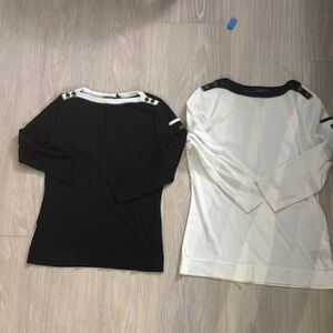 Black (xs) and off white (m) Ralph Lauren Women's Tops set